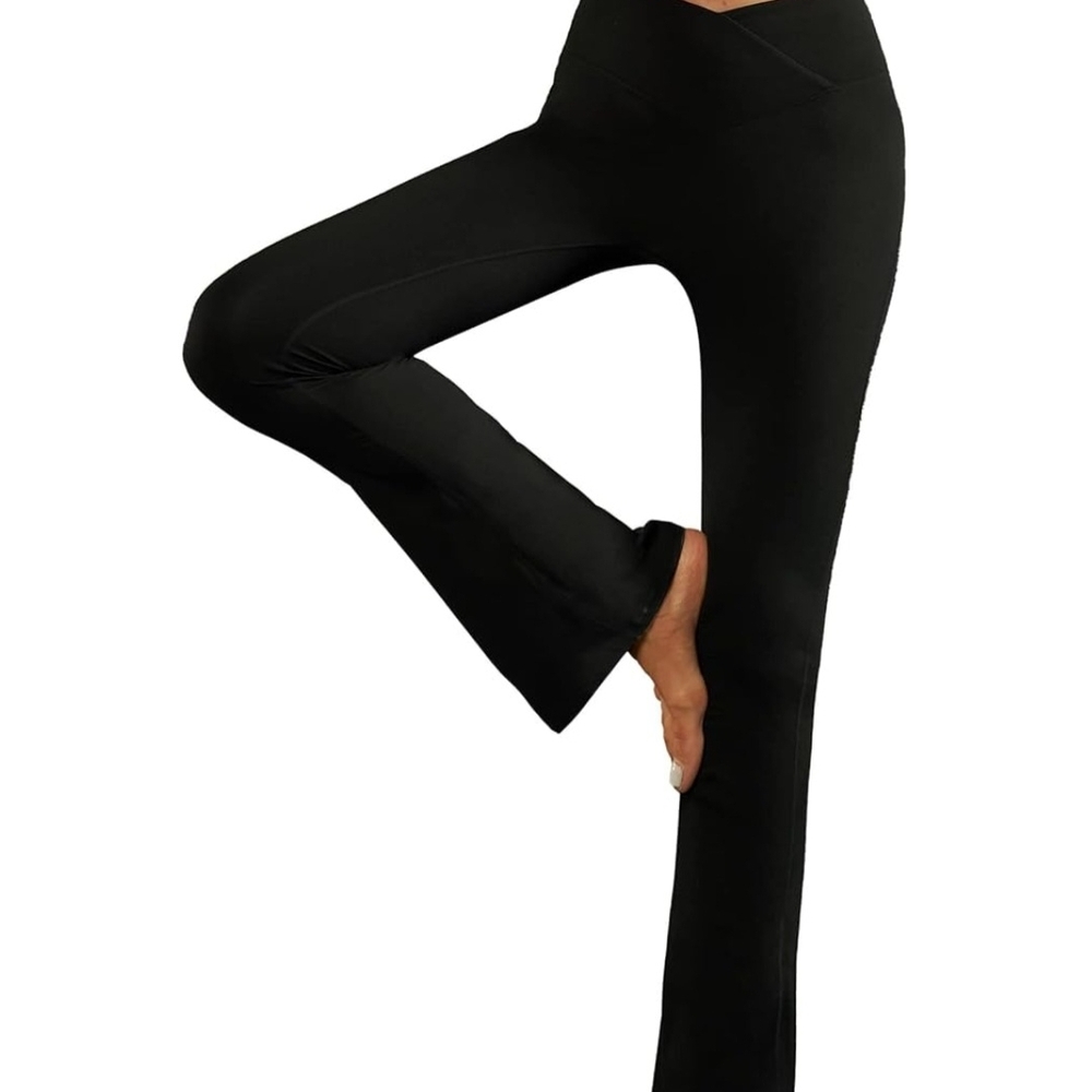 Elegant Black Flare Yoga Pants